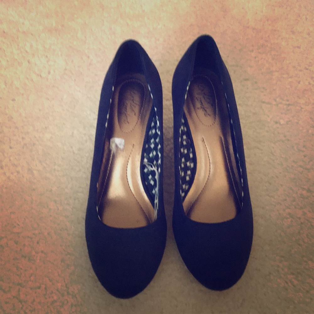 Navy suede shoes